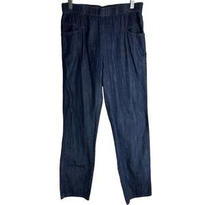 Pure Jill 100% Linen Pants Blue Capri Ankle Length size 4-6